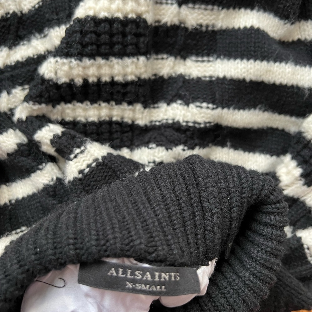 NWT All Saints Mari Roll Neck Striped Sweater - Picture 6 of 10